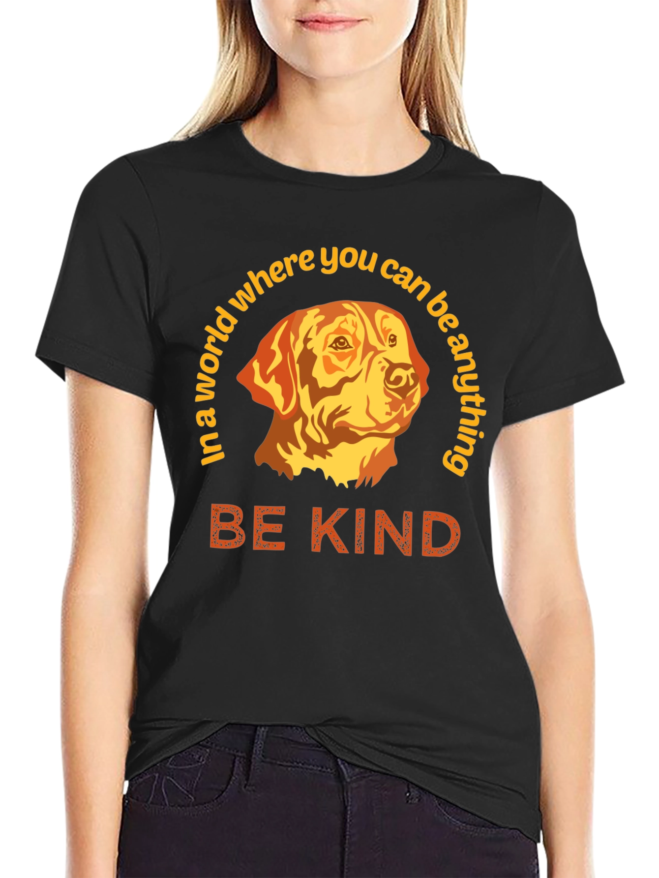 Be Kind Dog Graphic T-Shirt - Inspirational Tee