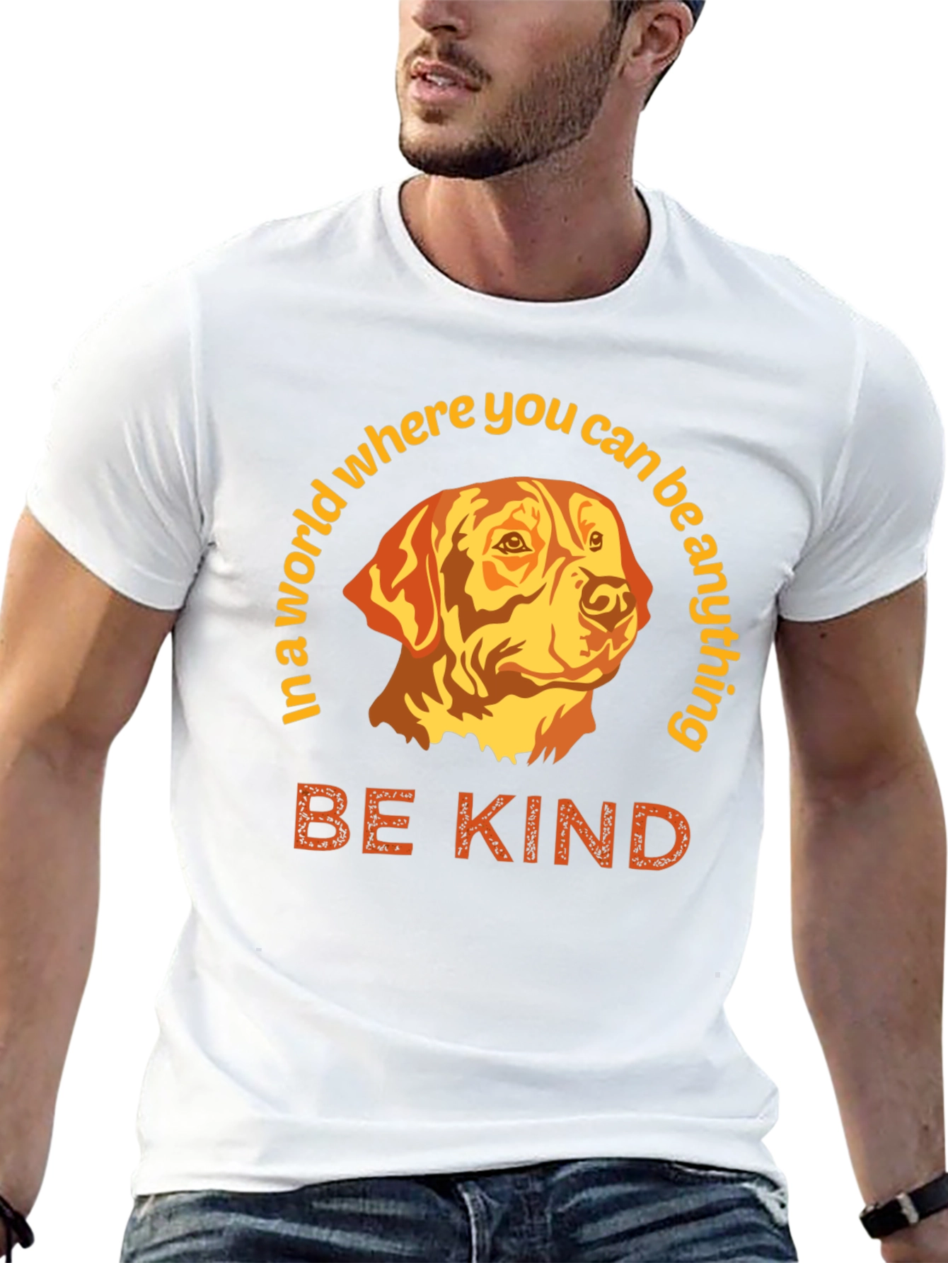 Be Kind Dog Graphic T-Shirt - Inspirational Tee