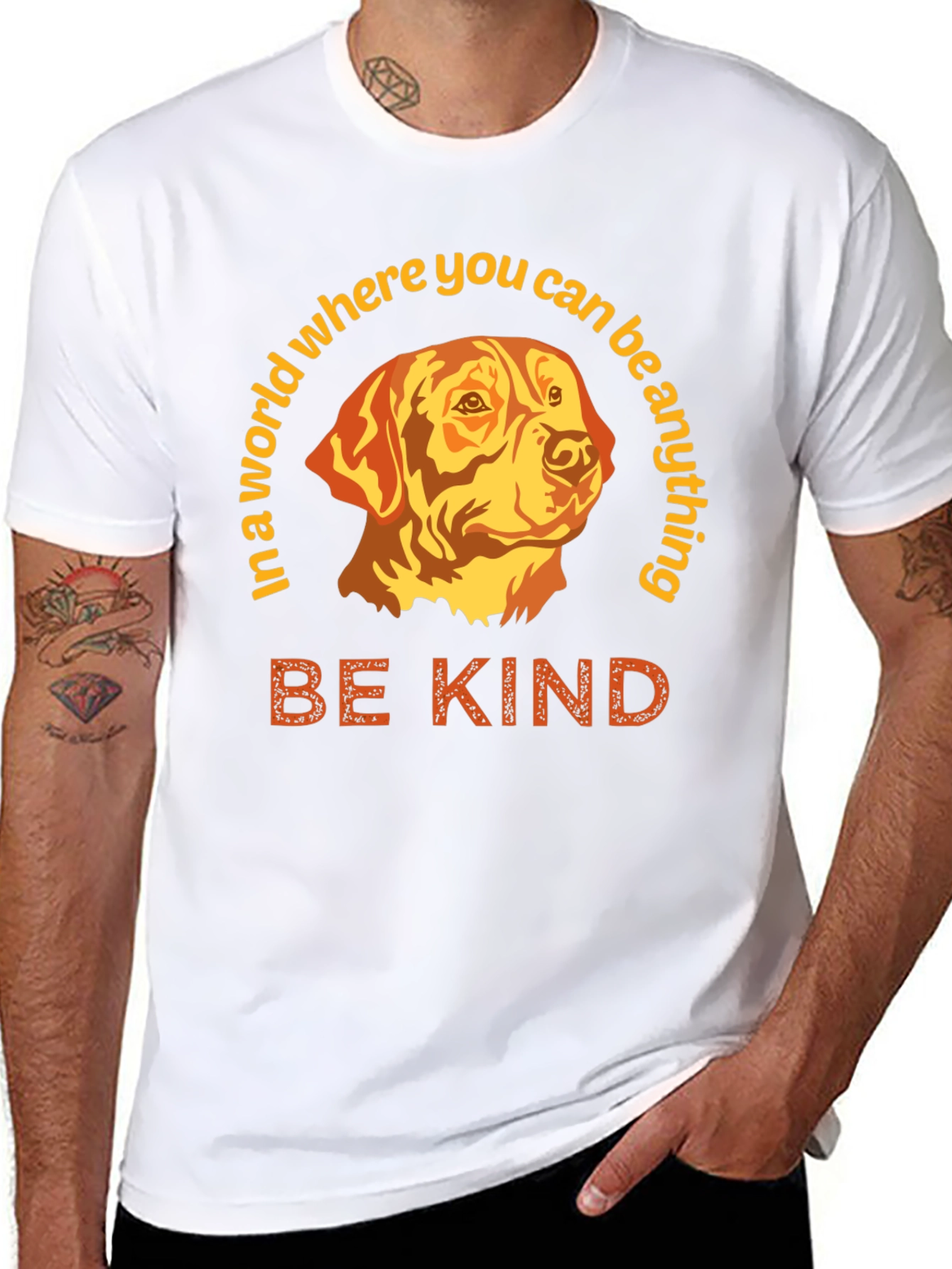 Be Kind Dog Graphic T-Shirt - Inspirational Tee