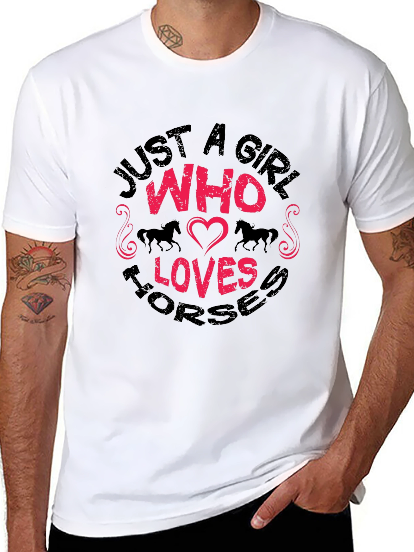 Just A Girl Who Loves Horses Graphic T-Shirt