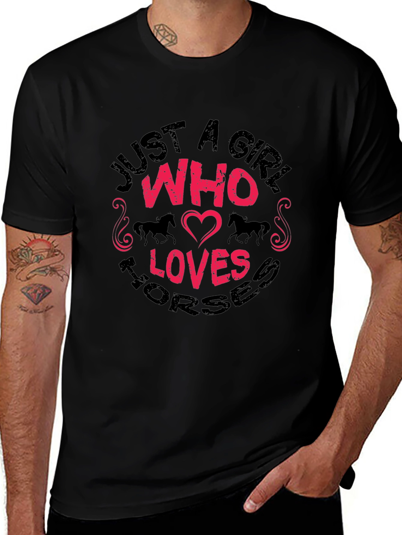 Just A Girl Who Loves Horses Graphic T-Shirt