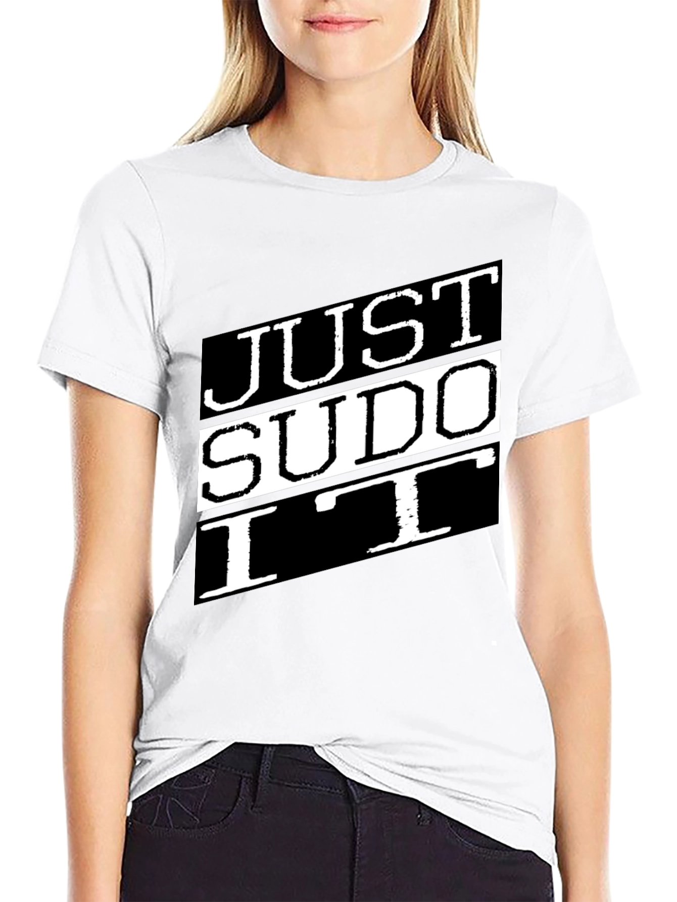Just Sudo It Black T-Shirt Linux Command Tee