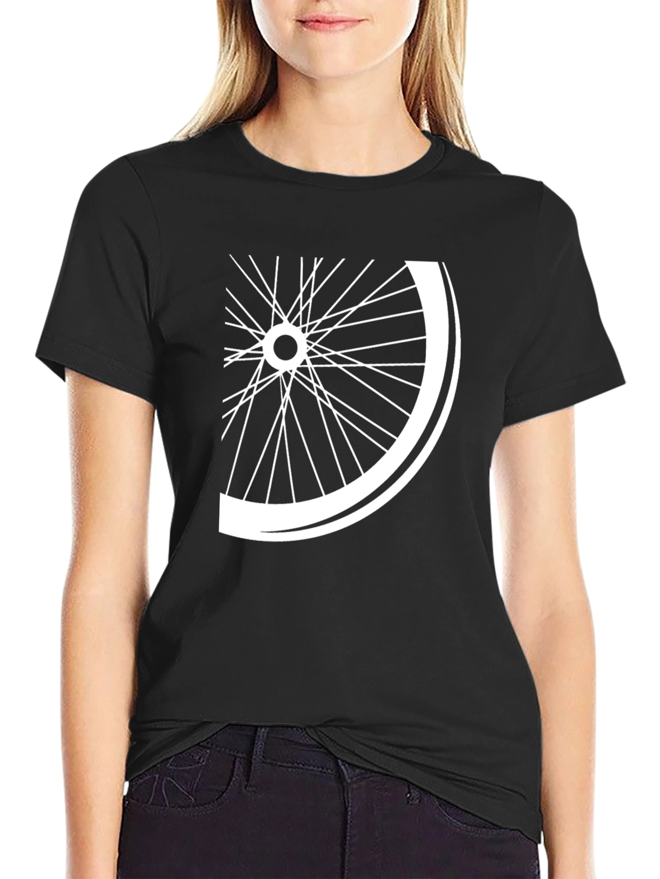 Bike Wheel Graphic Tee - Cool Casual Style