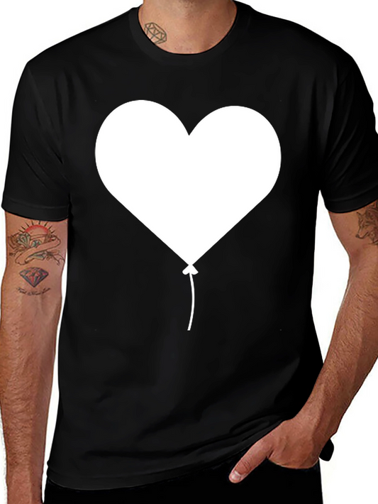 Heart Balloon Graphic Tee - Classic Black T-Shirt