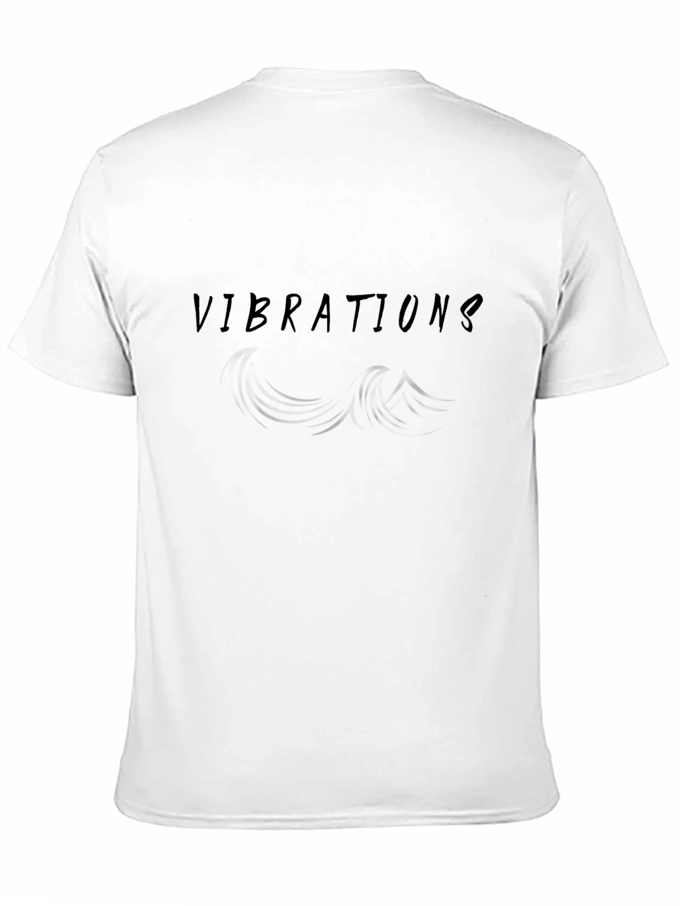 Vibrations Graphic Tee - Stylish Black Cotton T-Shirt
