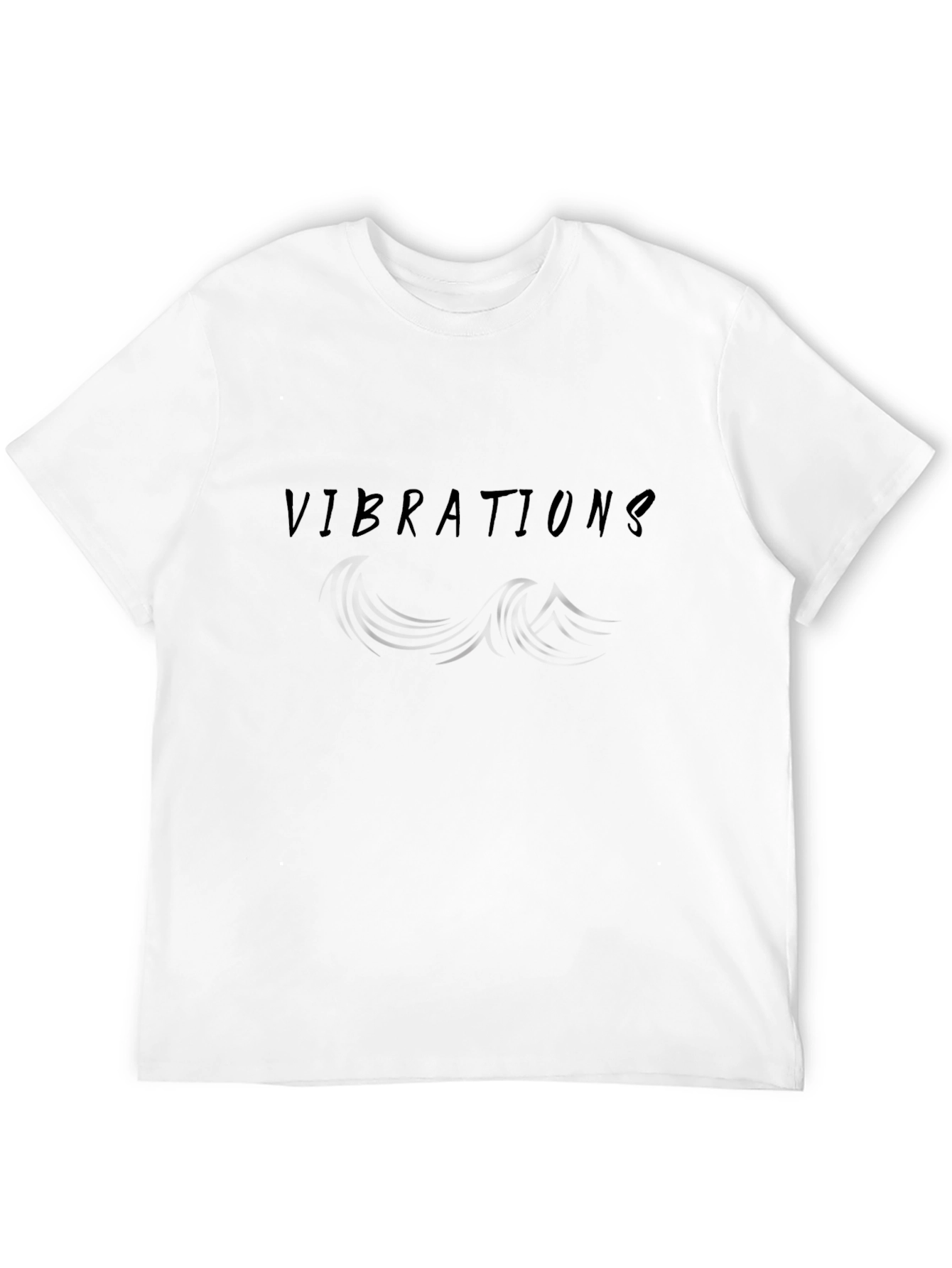 Vibrations Graphic Tee - Stylish Black Cotton T-Shirt