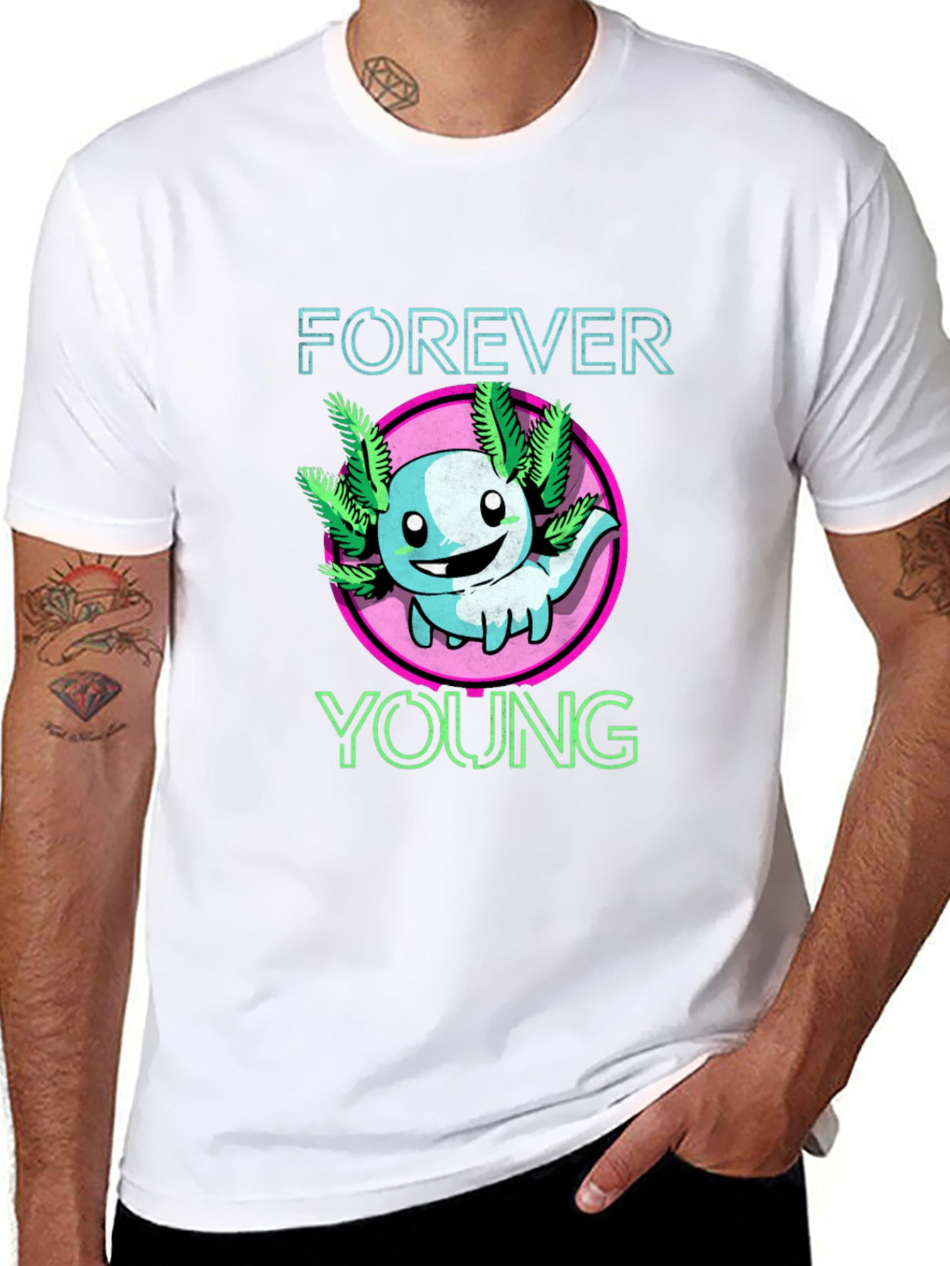 Forever Young Axolotl Graphic Tee