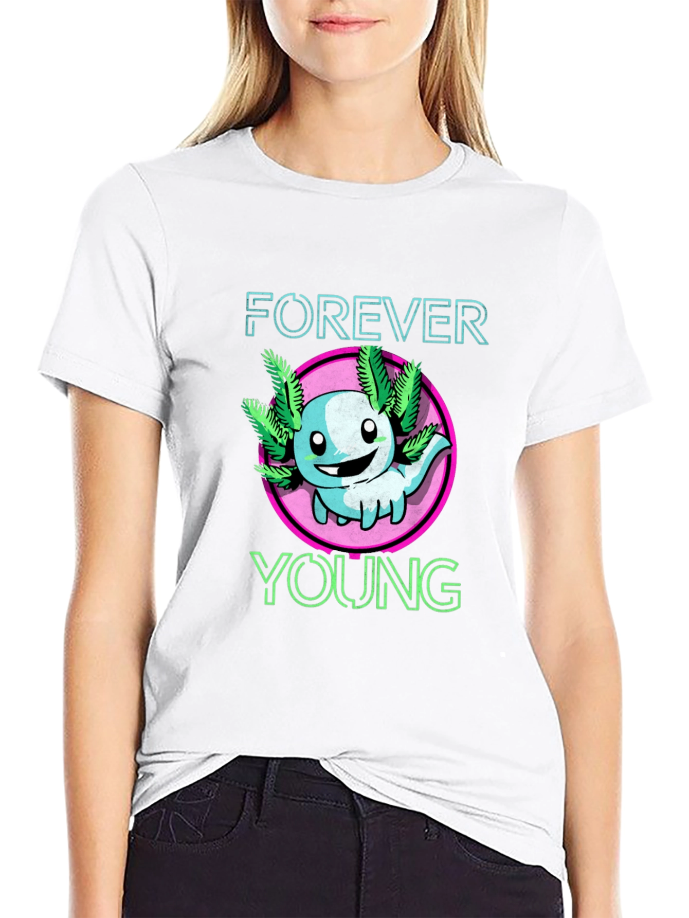 Forever Young Axolotl Graphic Tee