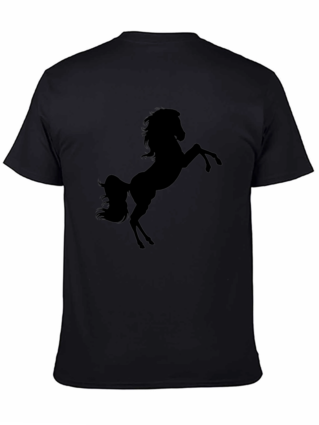 Black Horse Silhouette Graphic T-Shirt