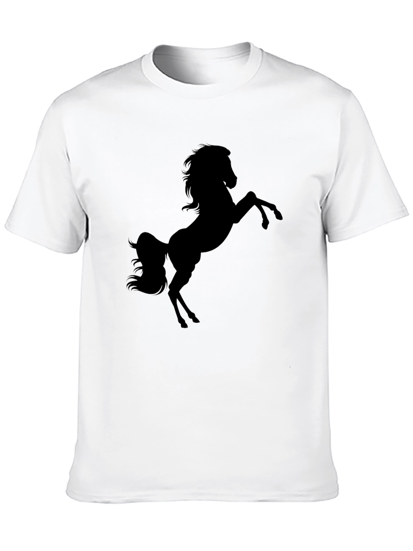 Black Horse Silhouette Graphic T-Shirt