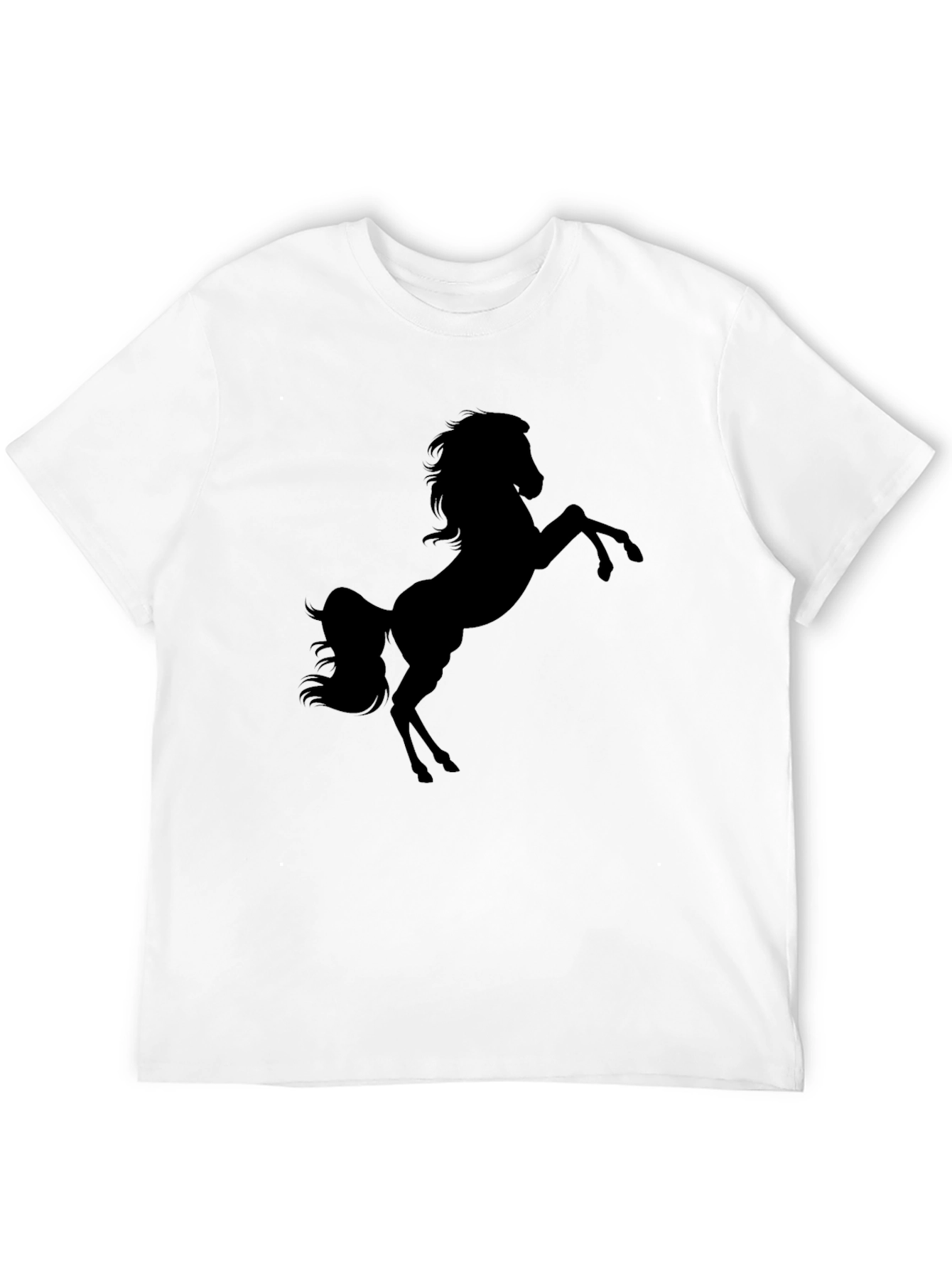 Black Horse Silhouette Graphic T-Shirt