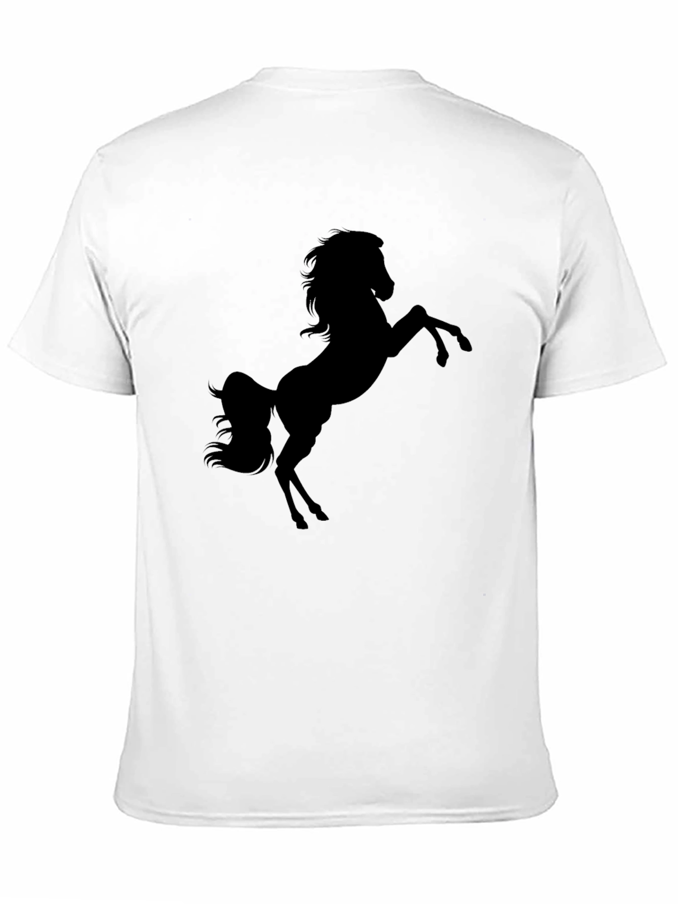 Black Horse Silhouette Graphic T-Shirt