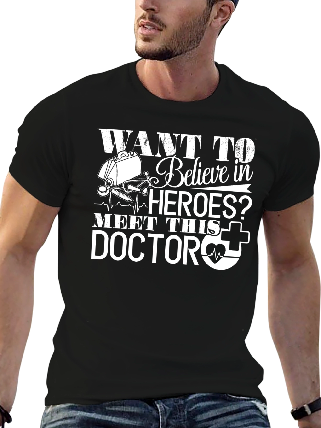 Doctor Hero Graphic Tee - Medical Professional Shirt