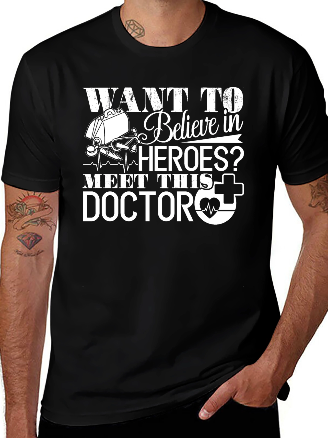 Doctor Hero Graphic Tee - Medical Professional Shirt