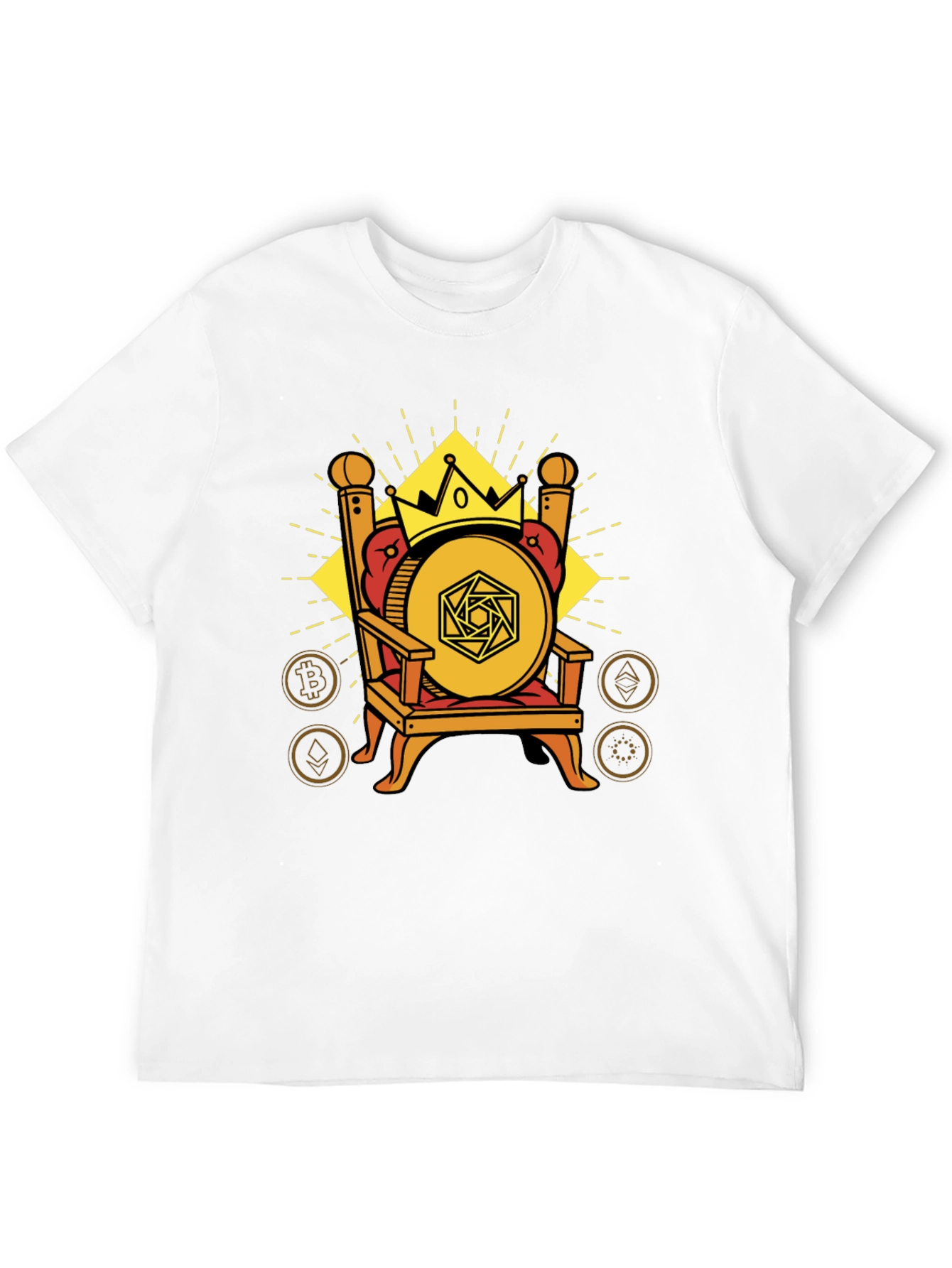 Crypto King T-Shirt - Bitcoin Throne Design