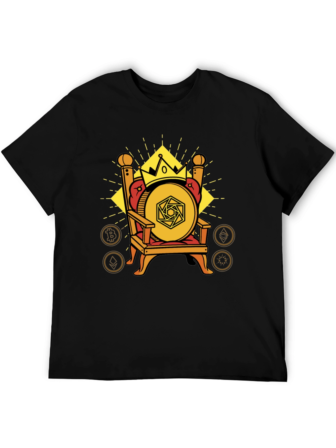 Crypto King T-Shirt - Bitcoin Throne Design