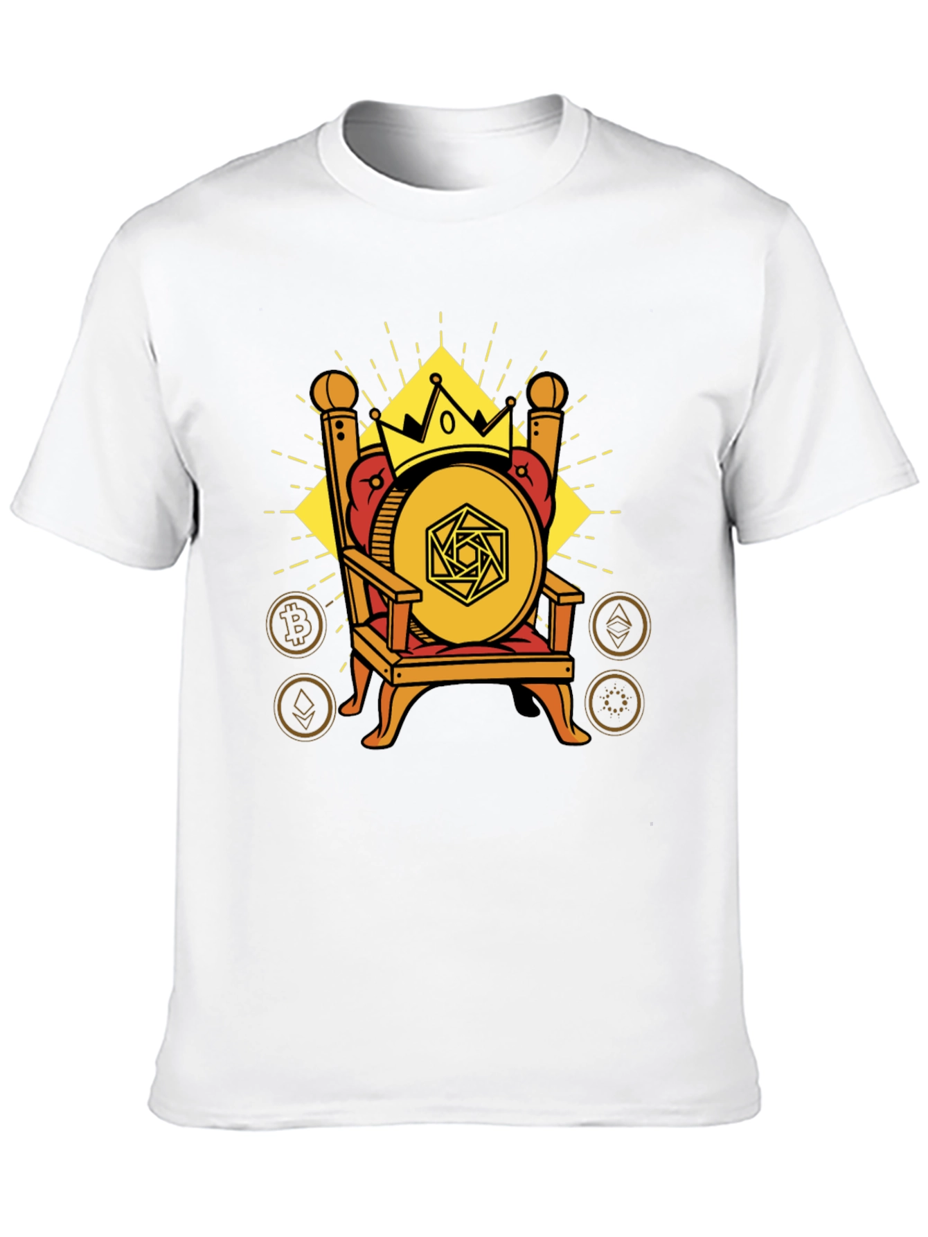 Crypto King T-Shirt - Bitcoin Throne Design