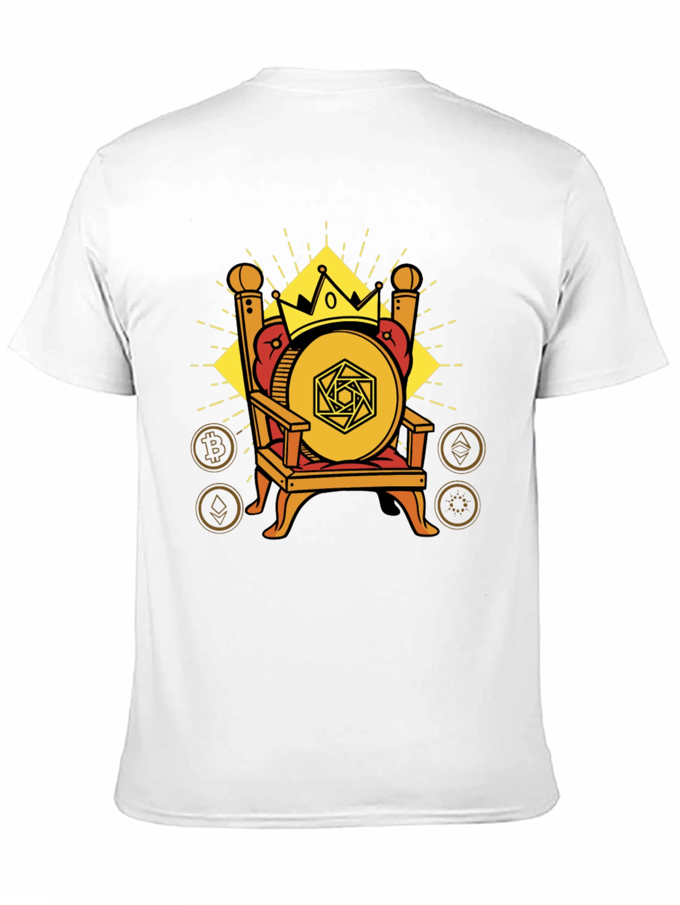 Crypto King T-Shirt - Bitcoin Throne Design