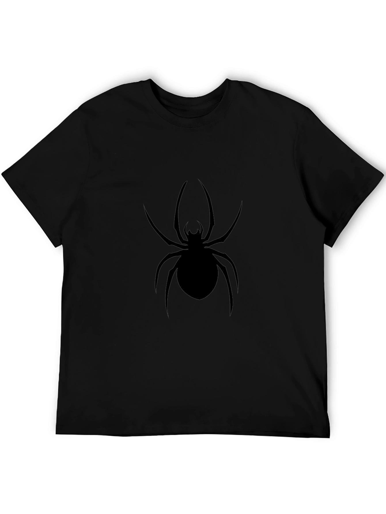Black Spider Graphic Tee - Creepy Crawly Style