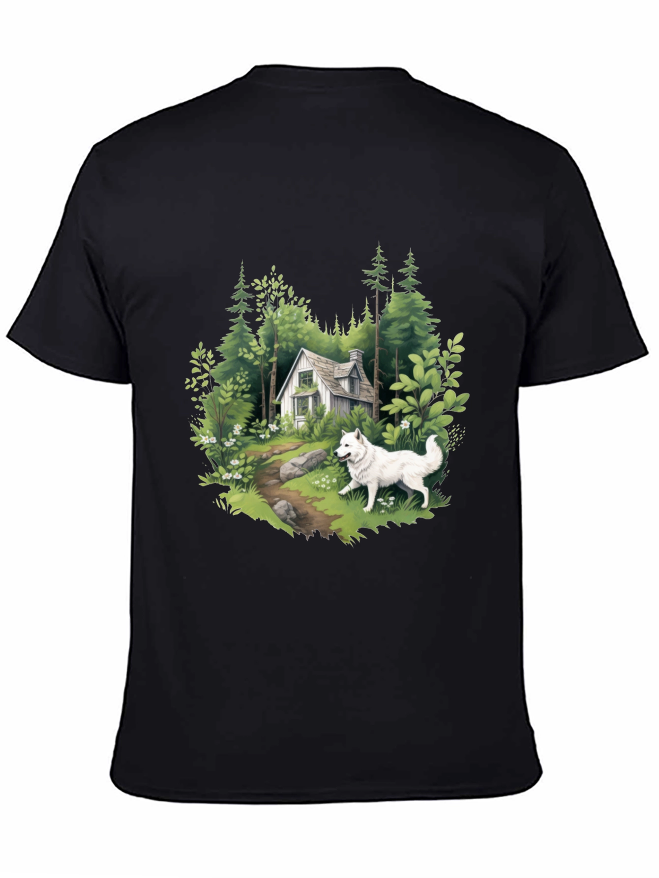 Cabin & Samoyed Graphic Tee