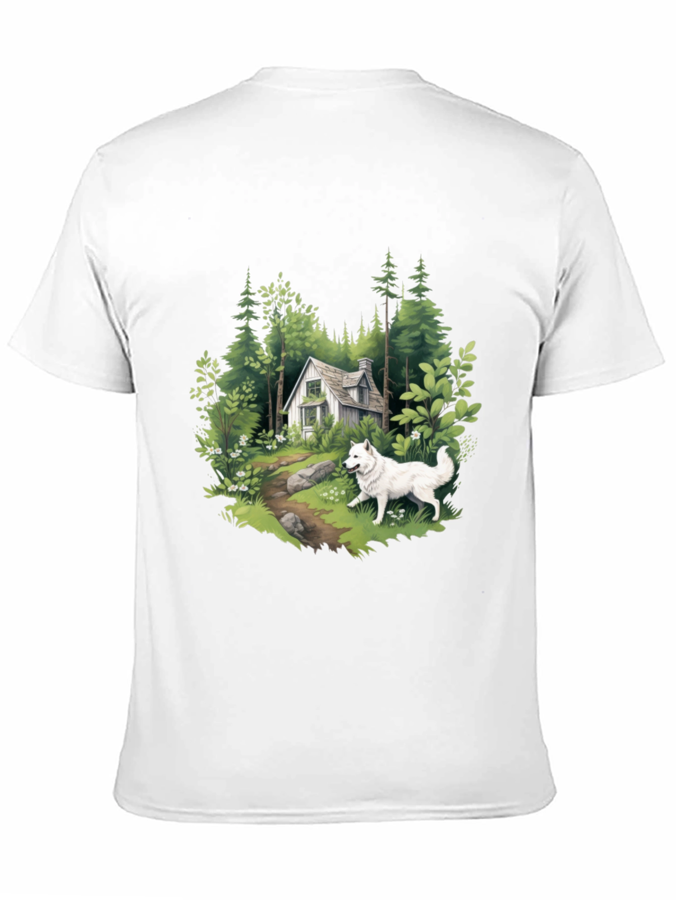 Cabin & Samoyed Graphic Tee