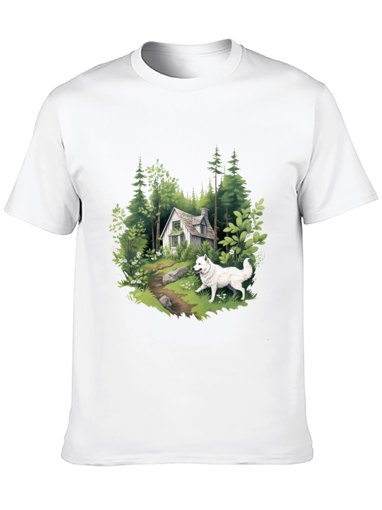 Cabin & Samoyed Graphic Tee