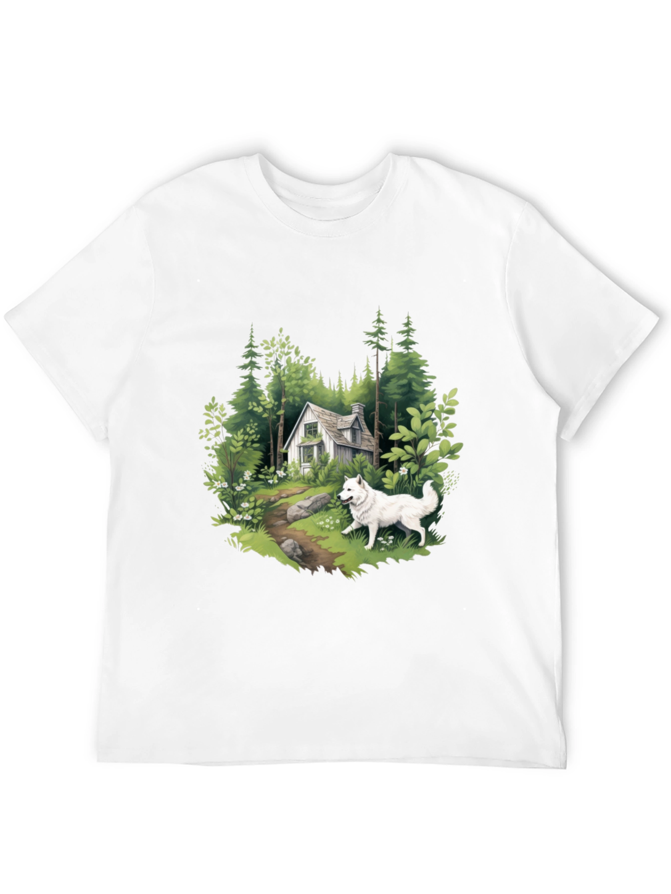 Cabin & Samoyed Graphic Tee
