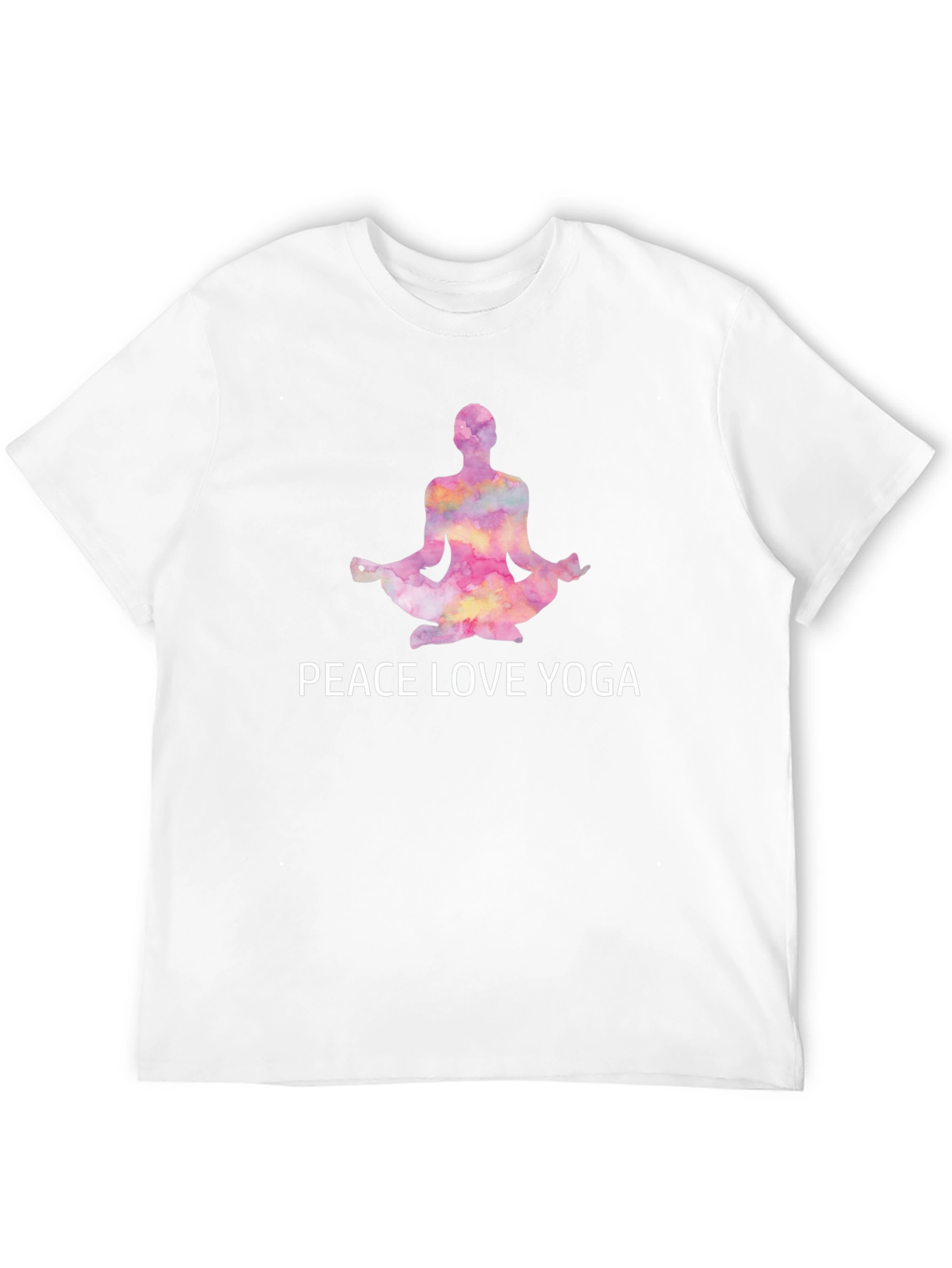 Peace Love Yoga T-Shirt - Black Cotton Tee
