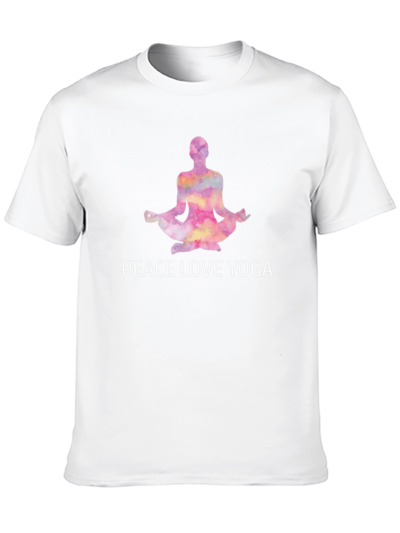 Peace Love Yoga T-Shirt - Black Cotton Tee