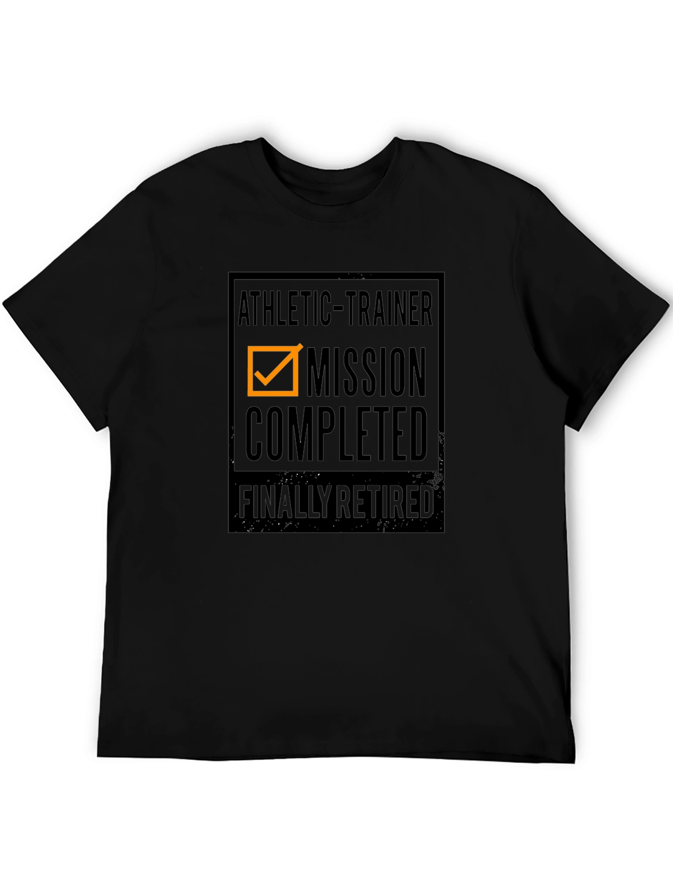 Athletic Trainer Mission Completed Retired Black T-Shirt