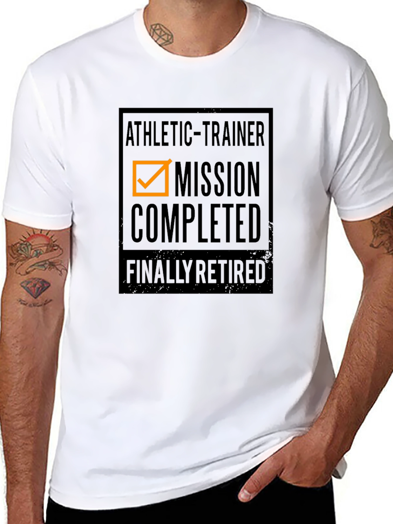 Athletic Trainer Mission Completed Retired Black T-Shirt