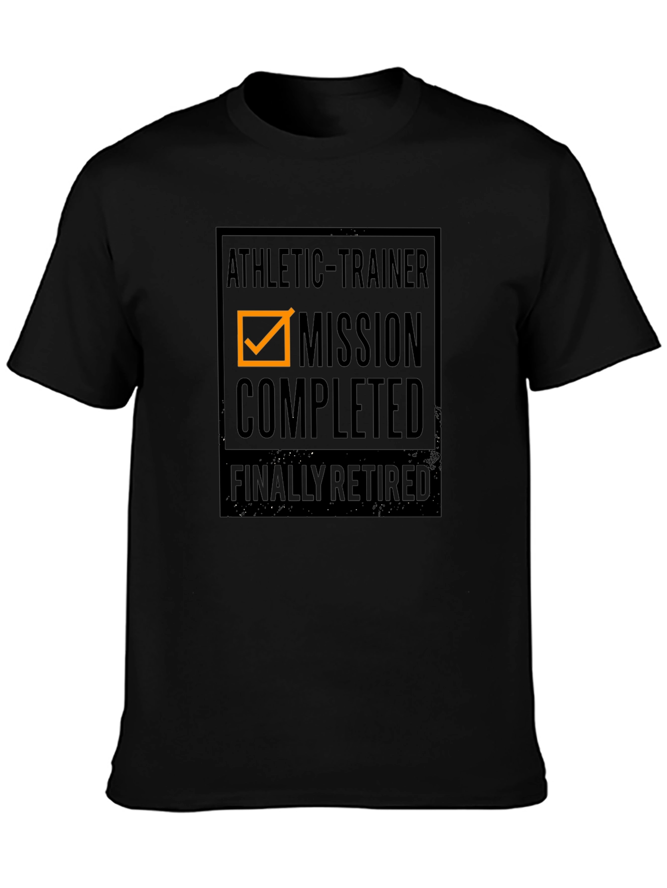 Athletic Trainer Mission Completed Retired Black T-Shirt