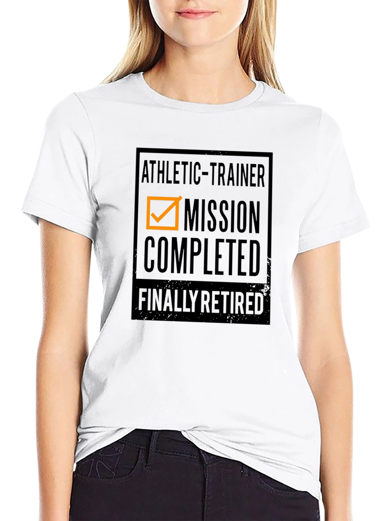Athletic Trainer Mission Completed Retired Black T-Shirt