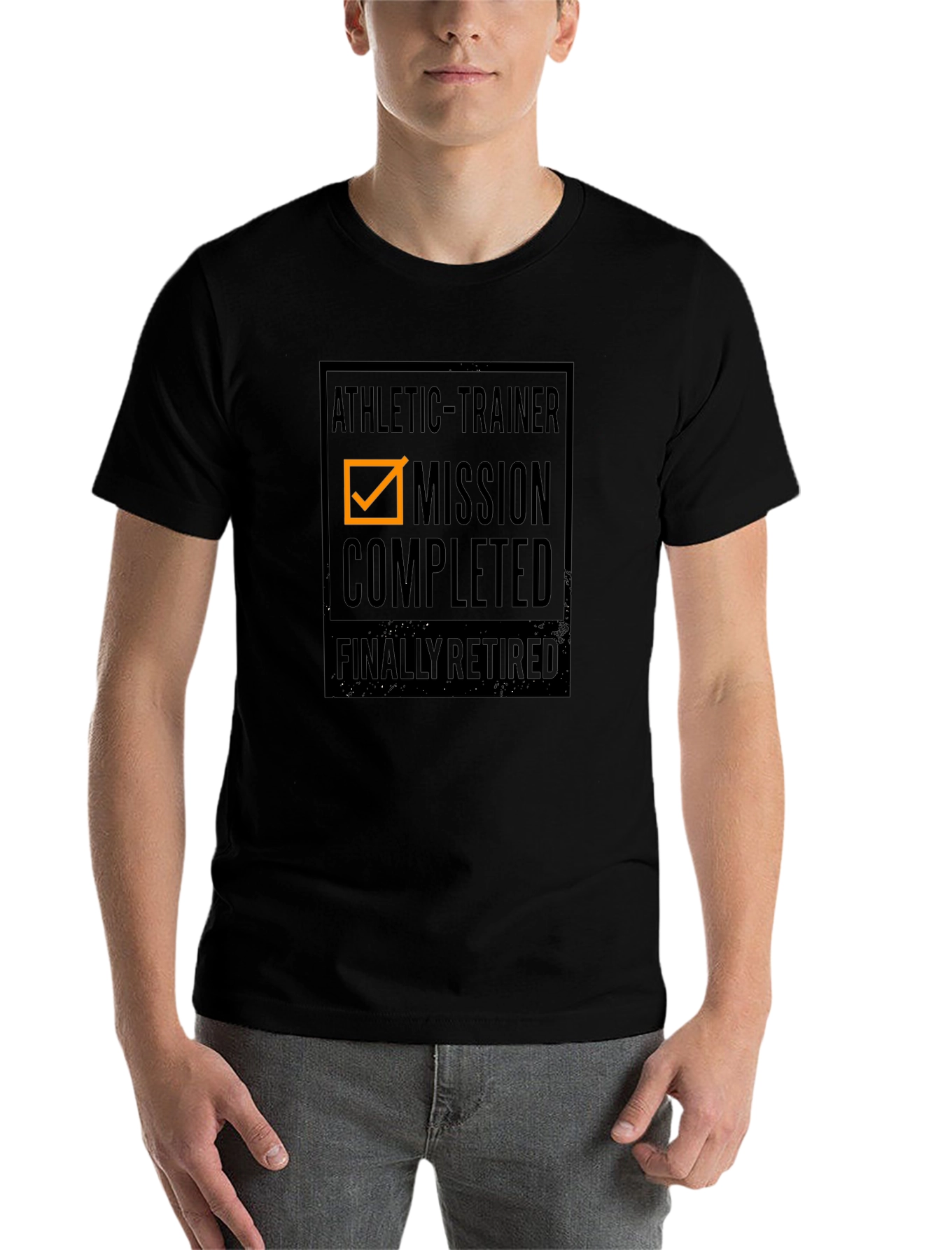 Athletic Trainer Mission Completed Retired Black T-Shirt