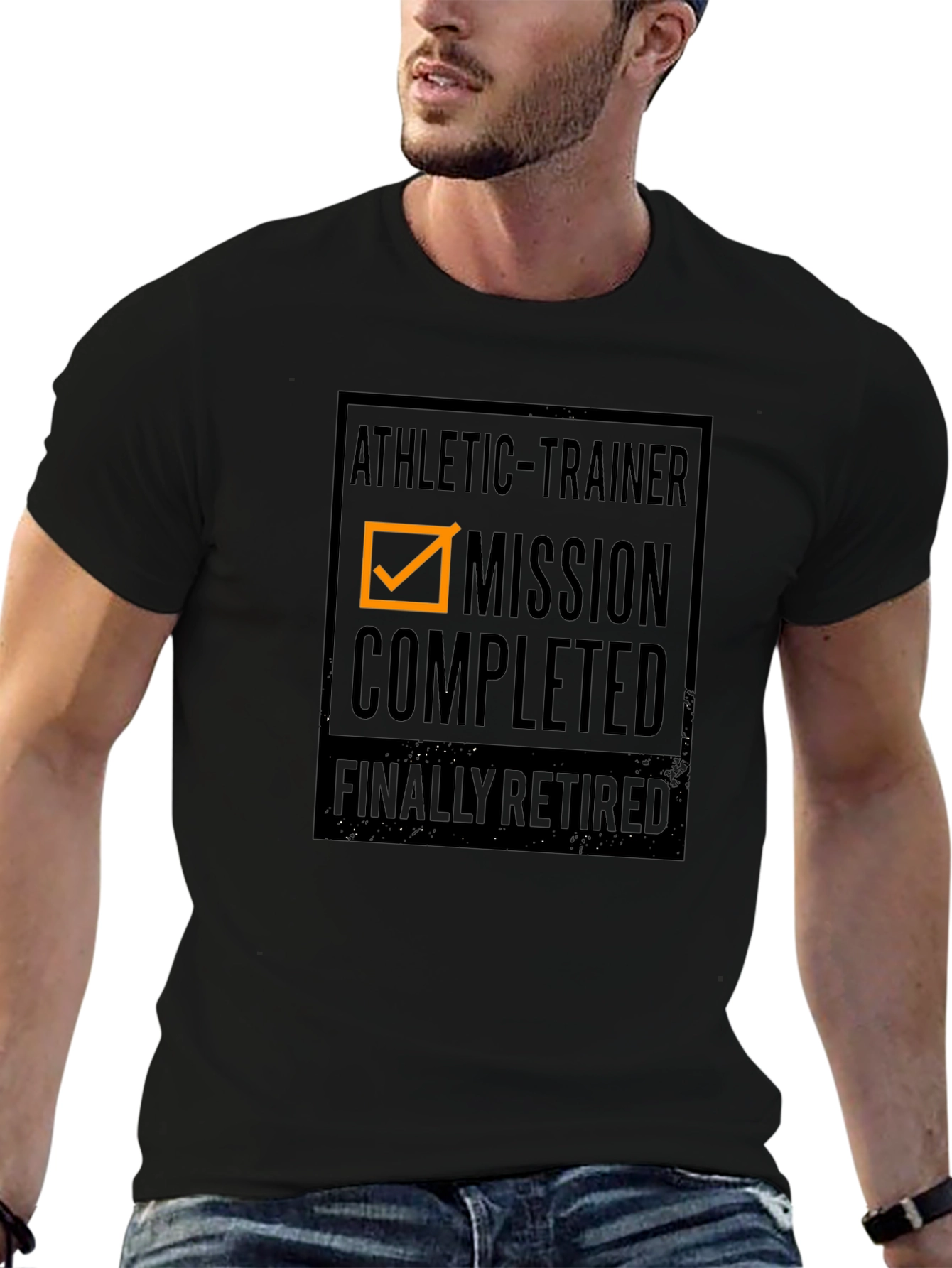 Athletic Trainer Mission Completed Retired Black T-Shirt