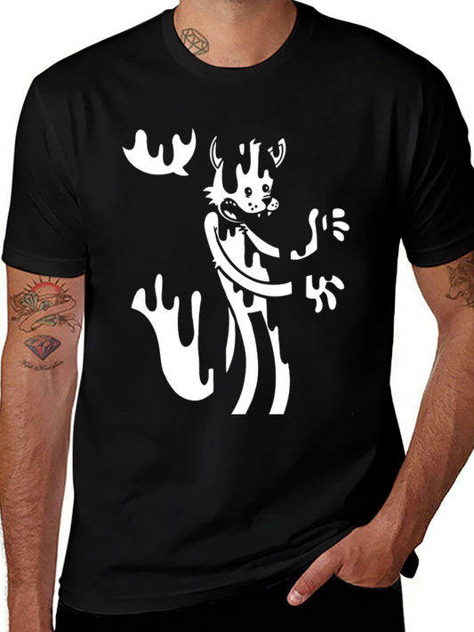 Cartoon Character Black Graphic Tee