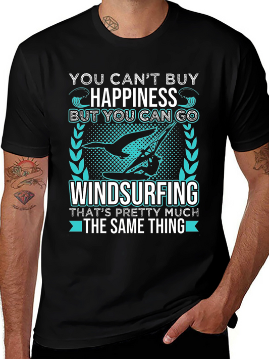 Windsurfing Happiness T-Shirt - Black