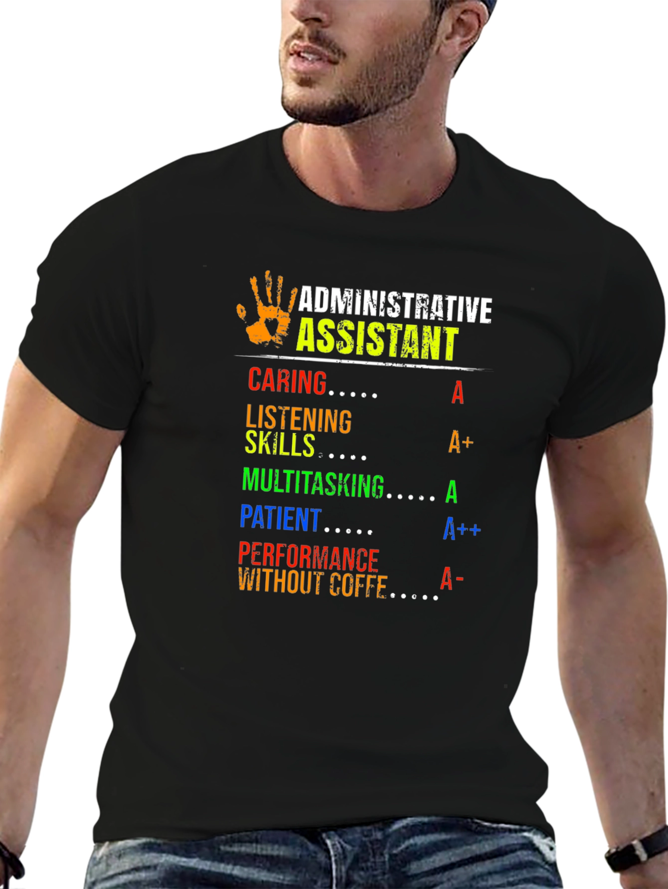 Admin Assistant T-Shirt - Caring Skilled Patient