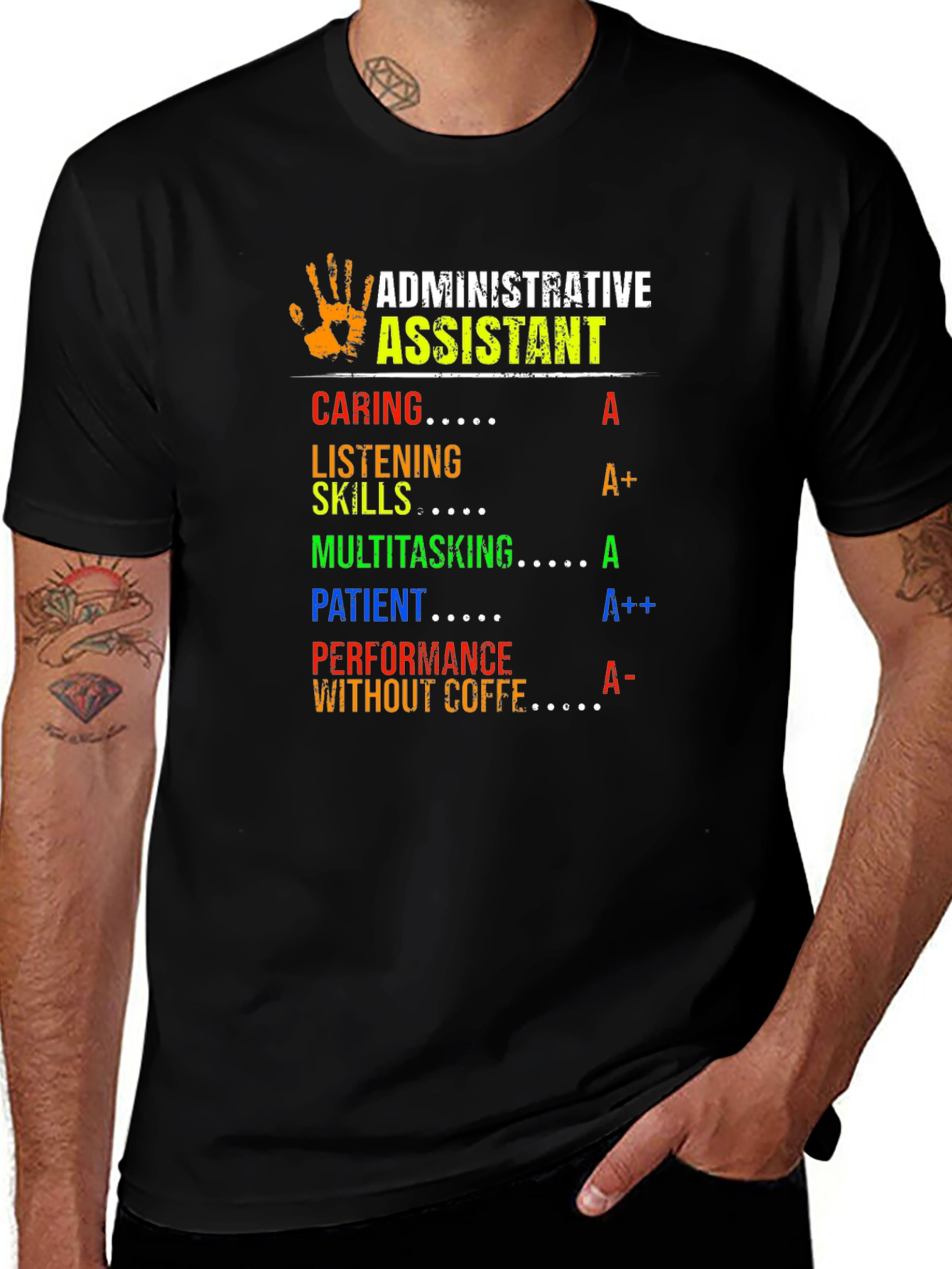 Admin Assistant T-Shirt - Caring Skilled Patient