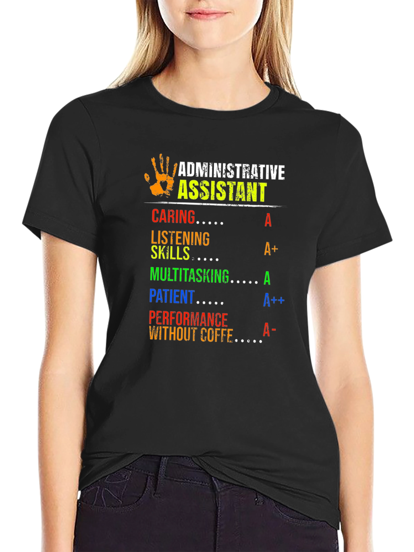 Admin Assistant T-Shirt - Caring Skilled Patient