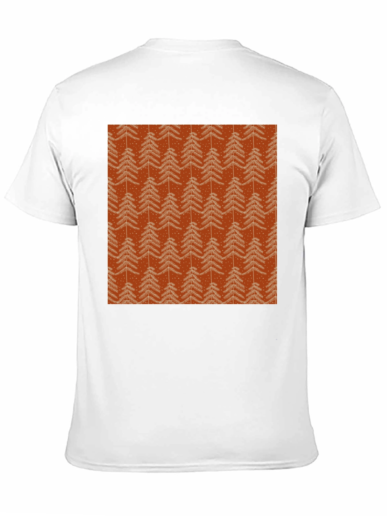 Festive Christmas Tree Patterned Black T-Shirt