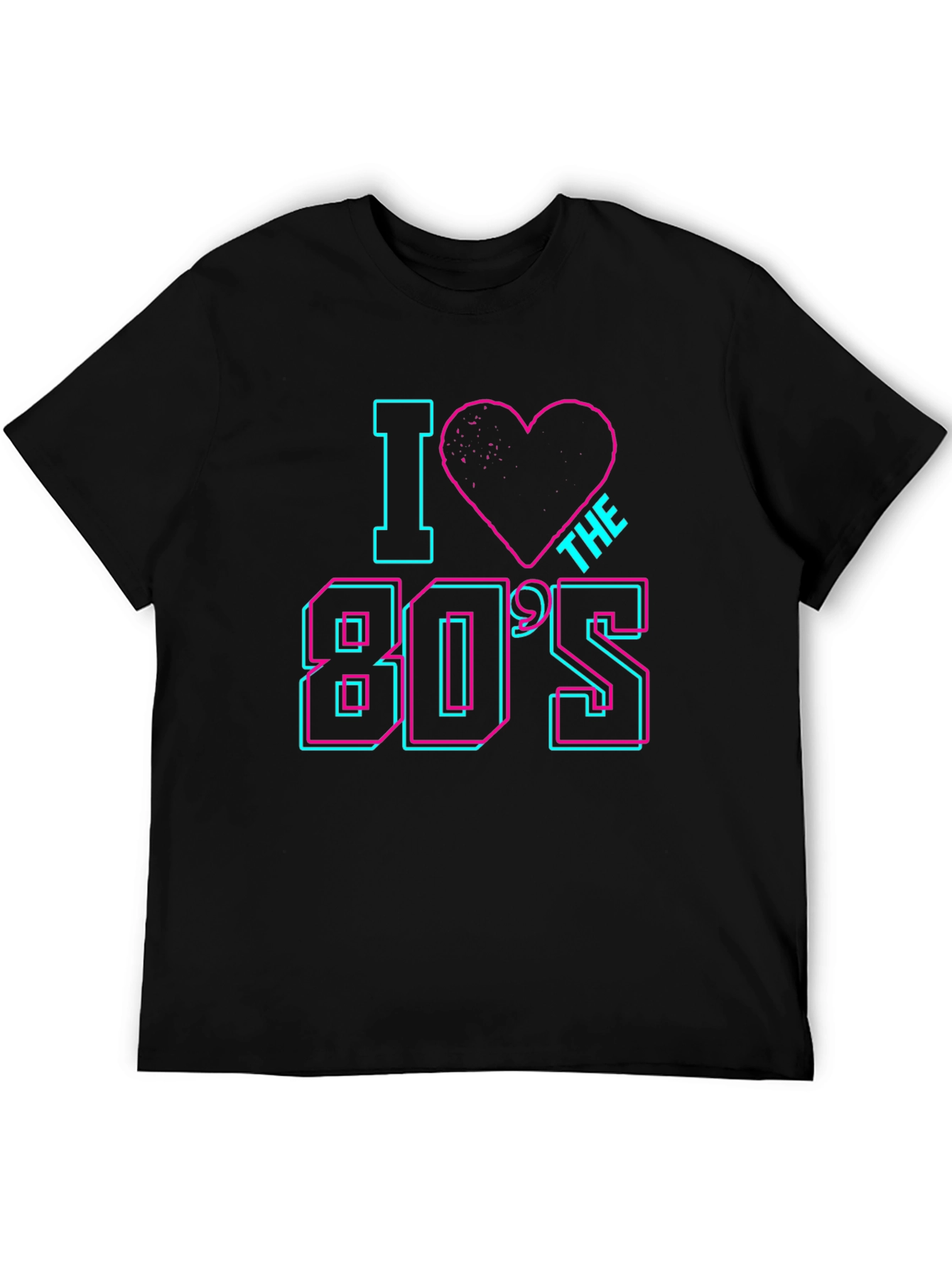 I Love the 80s Retro Graphic Tee - Black