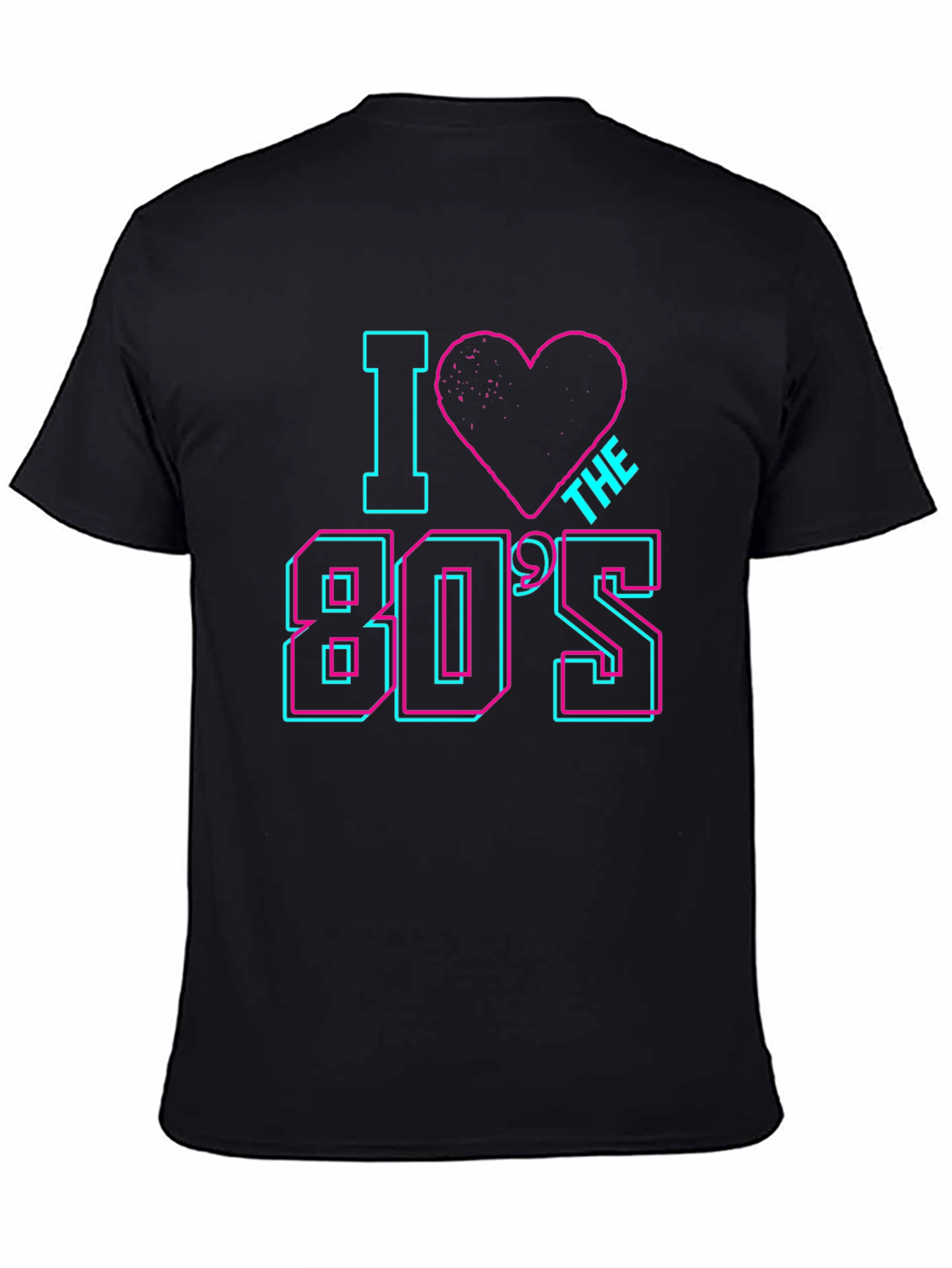 I Love the 80s Retro Graphic Tee - Black