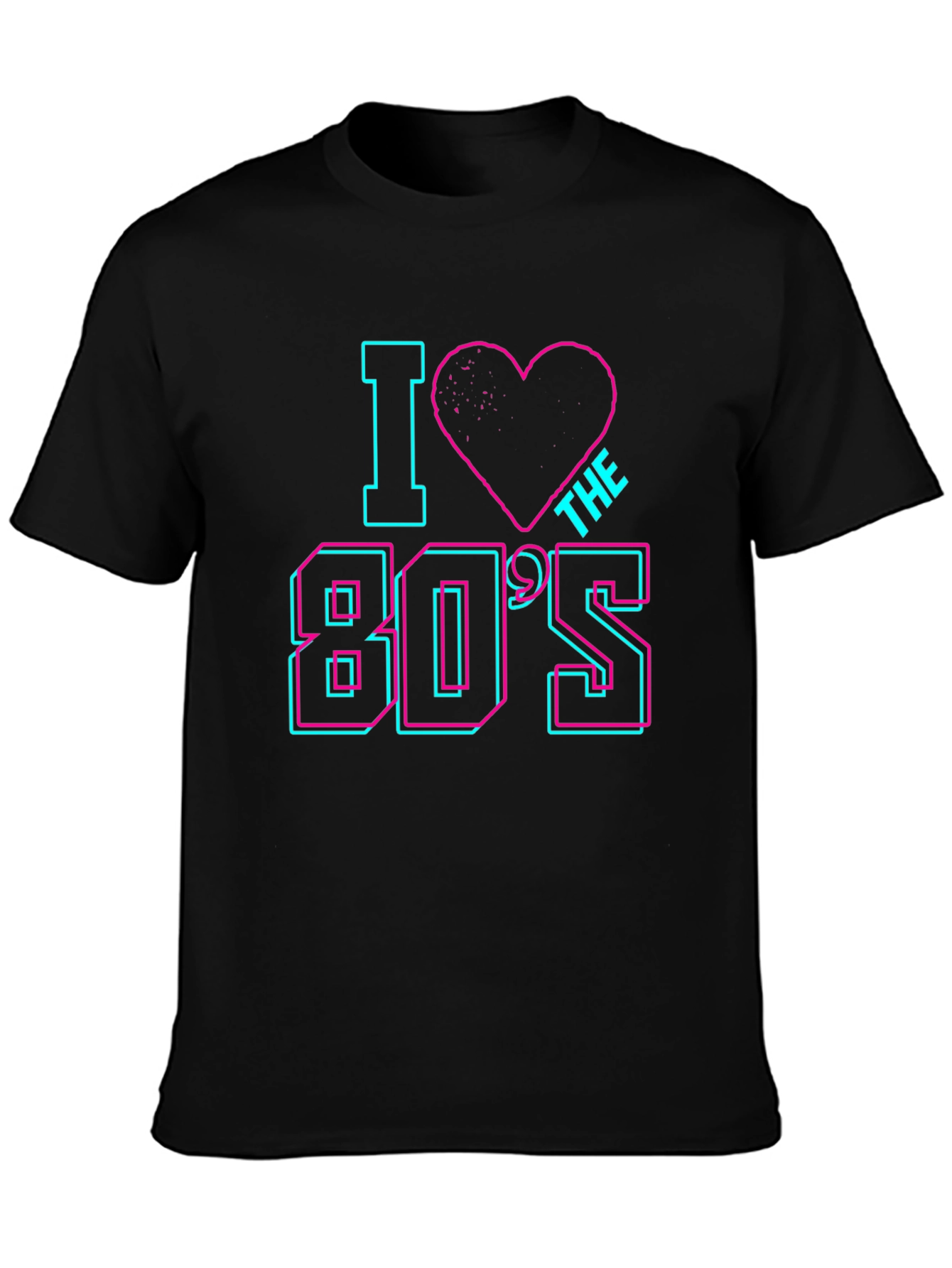 I Love the 80s Retro Graphic Tee - Black