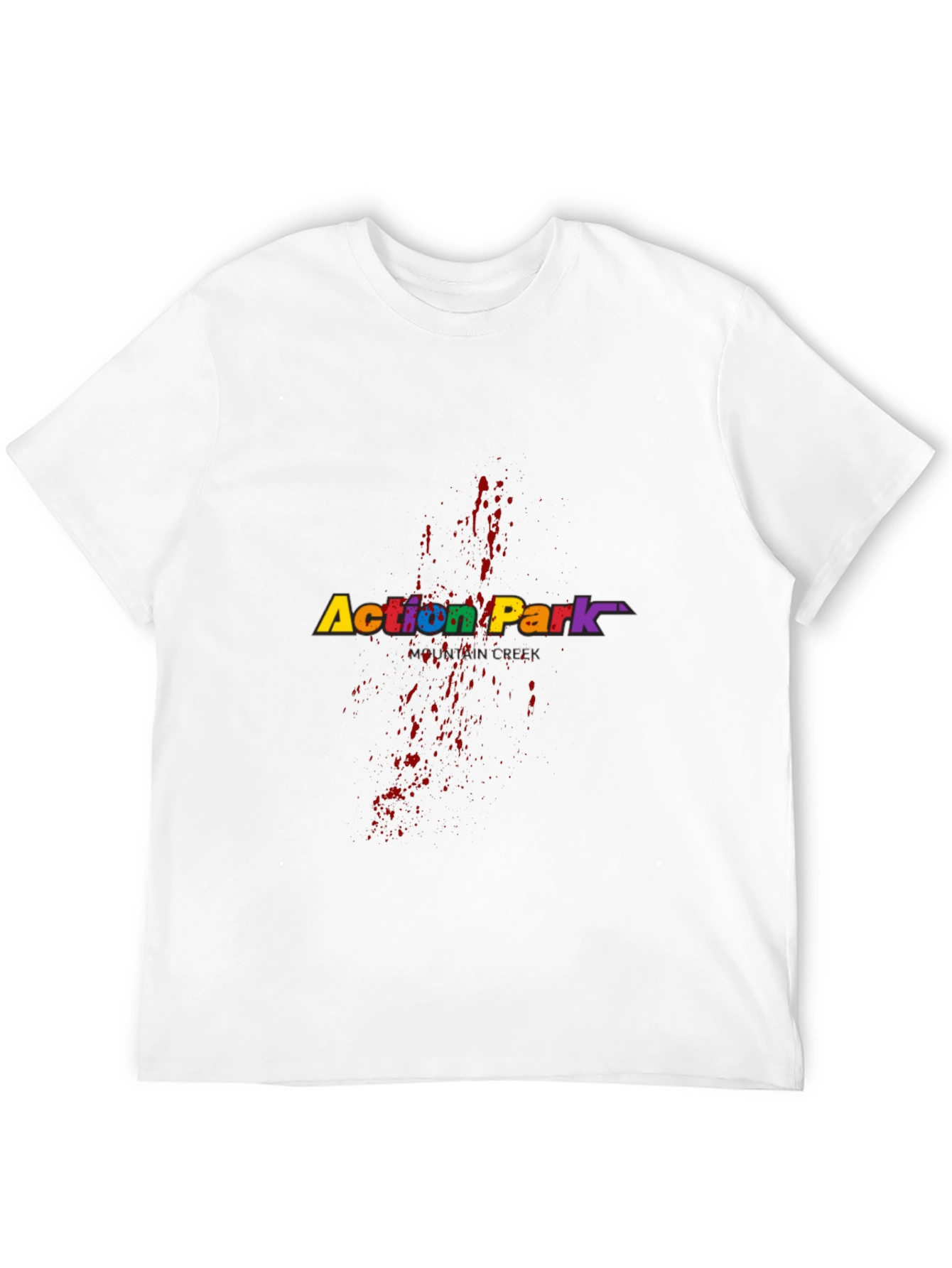 Action Park Retro T-Shirt - Black Cotton Blend