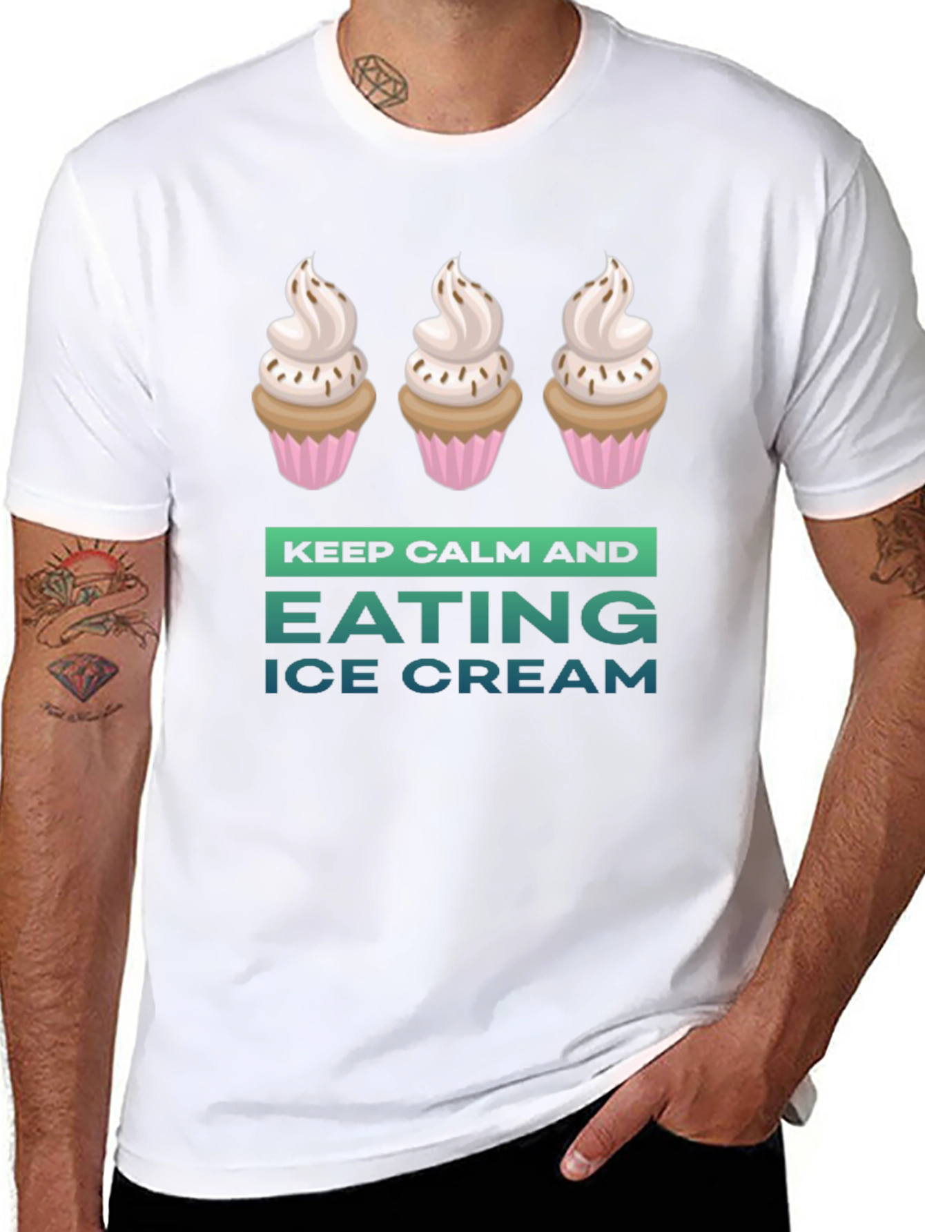Keep Calm and Eat Ice Cream T-Shirt