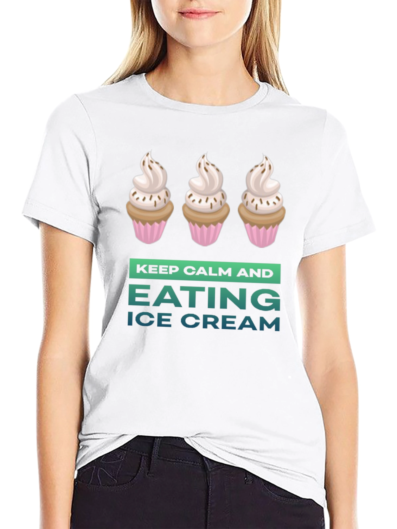Keep Calm and Eat Ice Cream T-Shirt