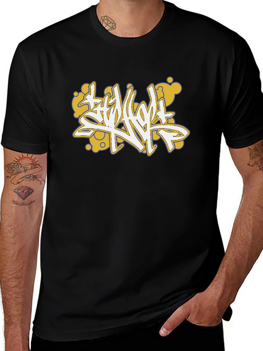 Graffiti Art Black Cotton Tee