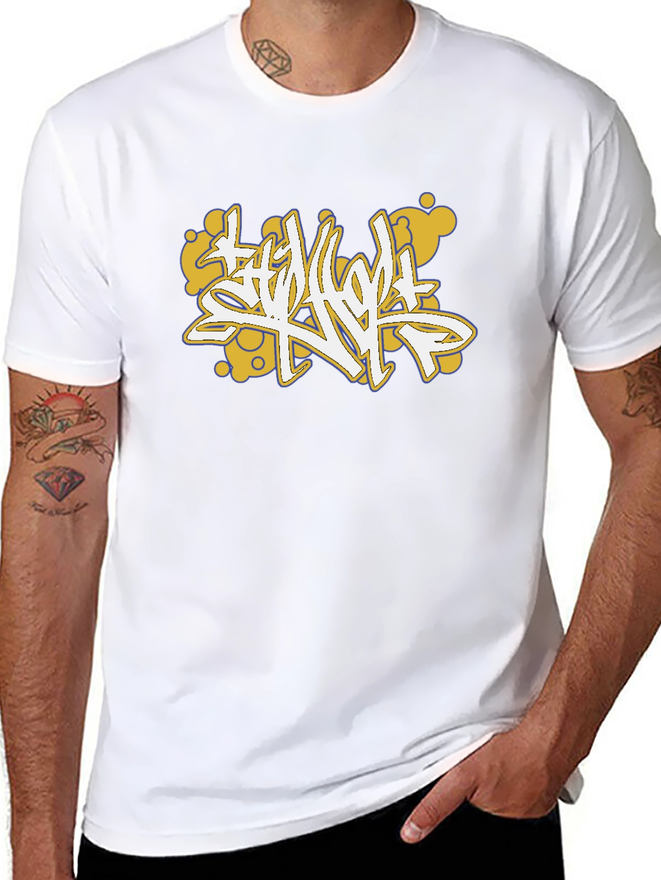 Graffiti Art Black Cotton Tee