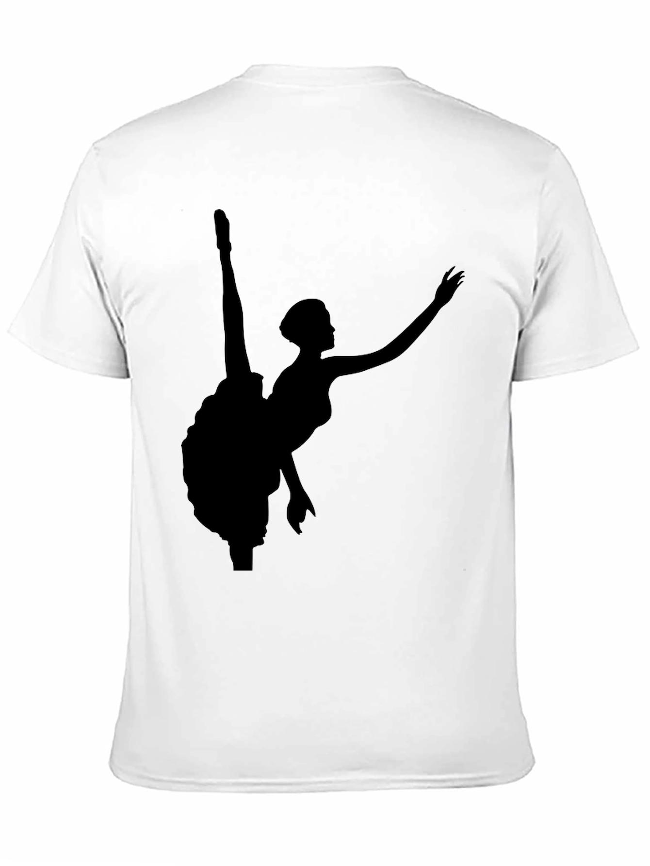 Black T-Shirt with Ballerina Silhouette
